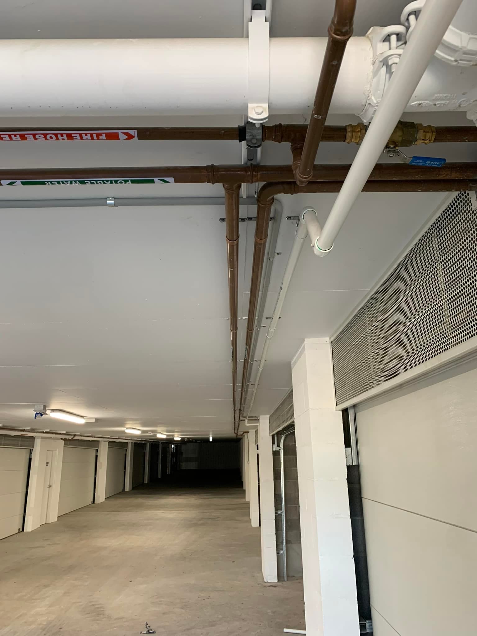Commercial copper water pipe installation by Platinum Plumbing